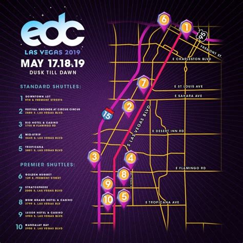 edc shuttle stops